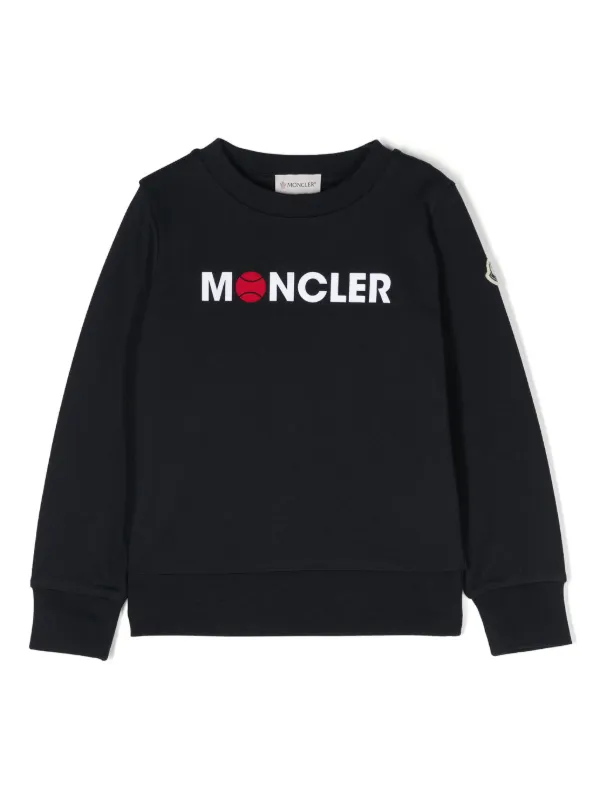 Moncler Enfant flocked-logo Cotton Sweatshirt - Farfetch