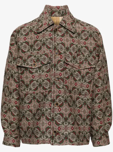 Uma Wang jacquard-pattern shirt jacket
