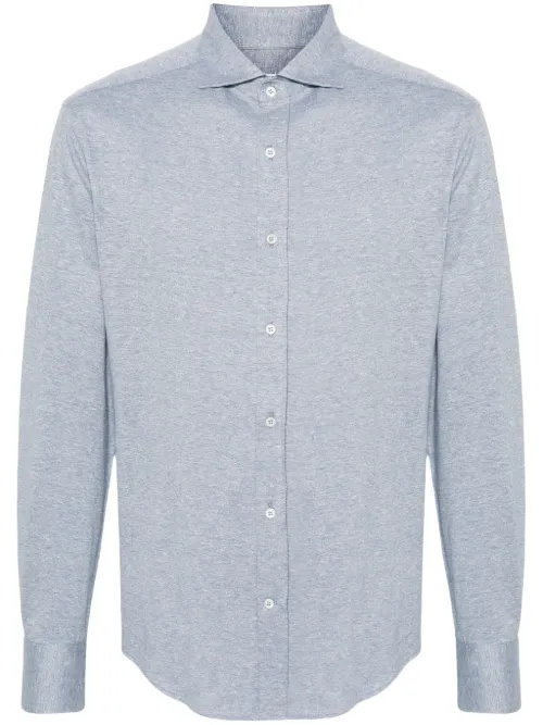 Chemise chinée à design nervuré - Brunello Cucinelli - Modalova