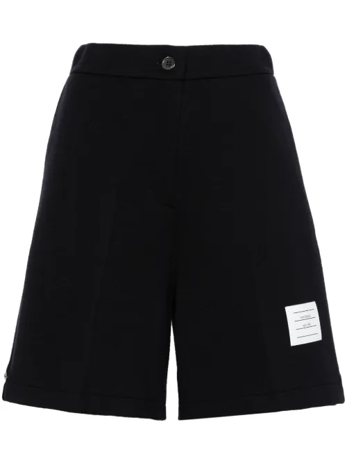 Short nervuré à étiquette - Thom Browne - Modalova