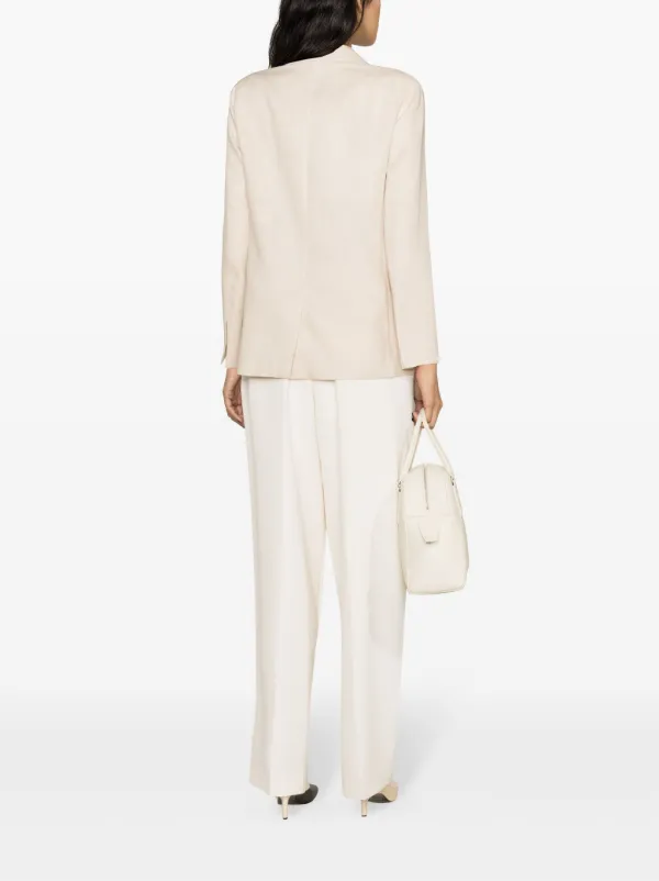 S Max Mara Laura リネン ダブルジャケット | ニュートラル | FARFETCH JP