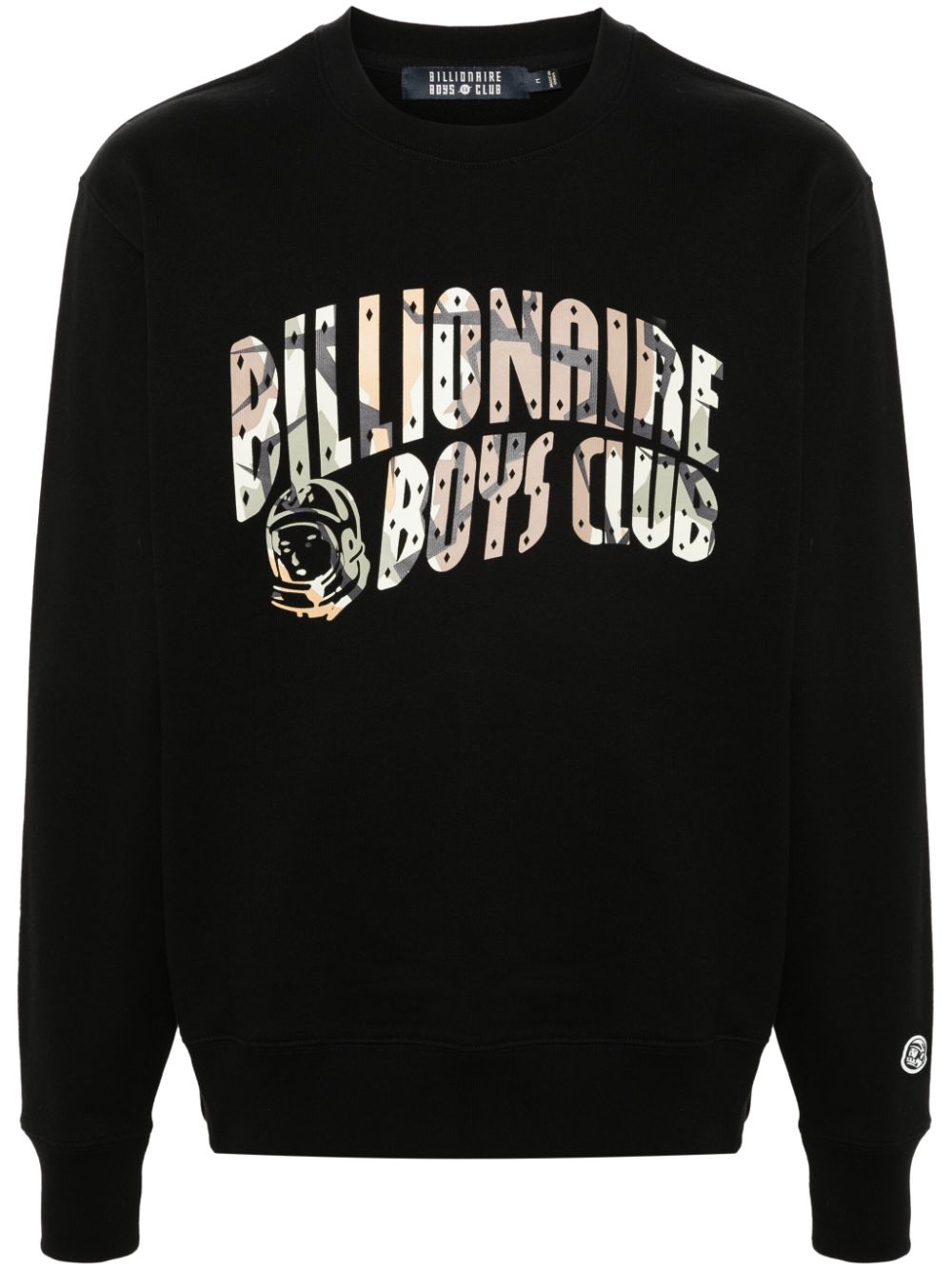 Shop Billionaire Boys Club Logo-print Cotton Sweatshirt In Black