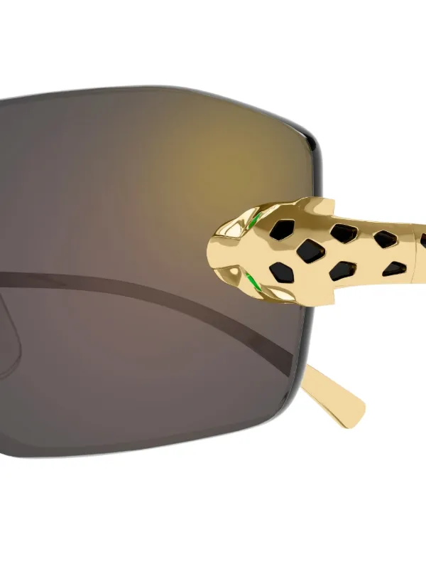 Cartier Eyewear パンテール ジオメトリック サングラス | ゴールド