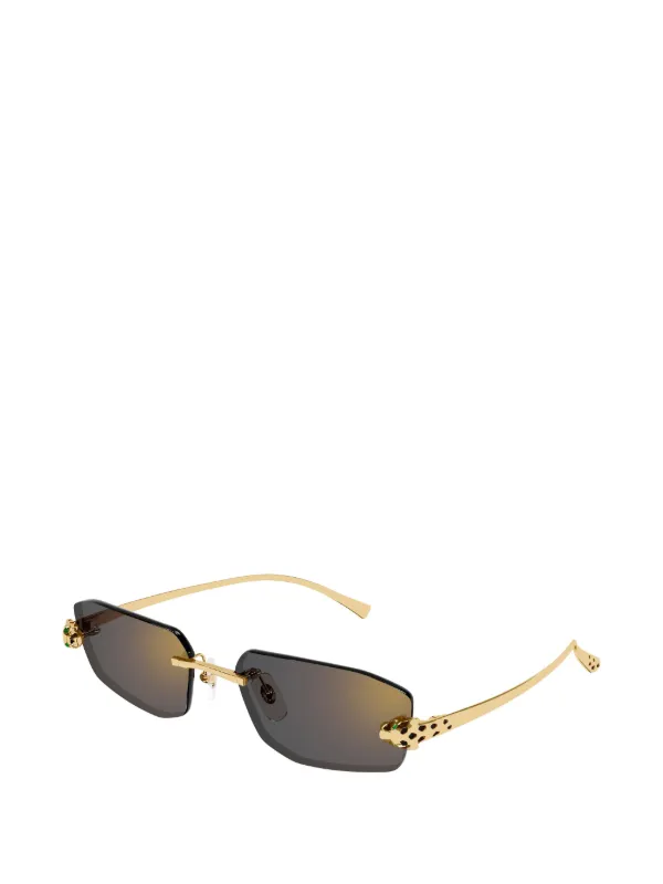 Cartier Eyewear パンテール ジオメトリック サングラス | ゴールド