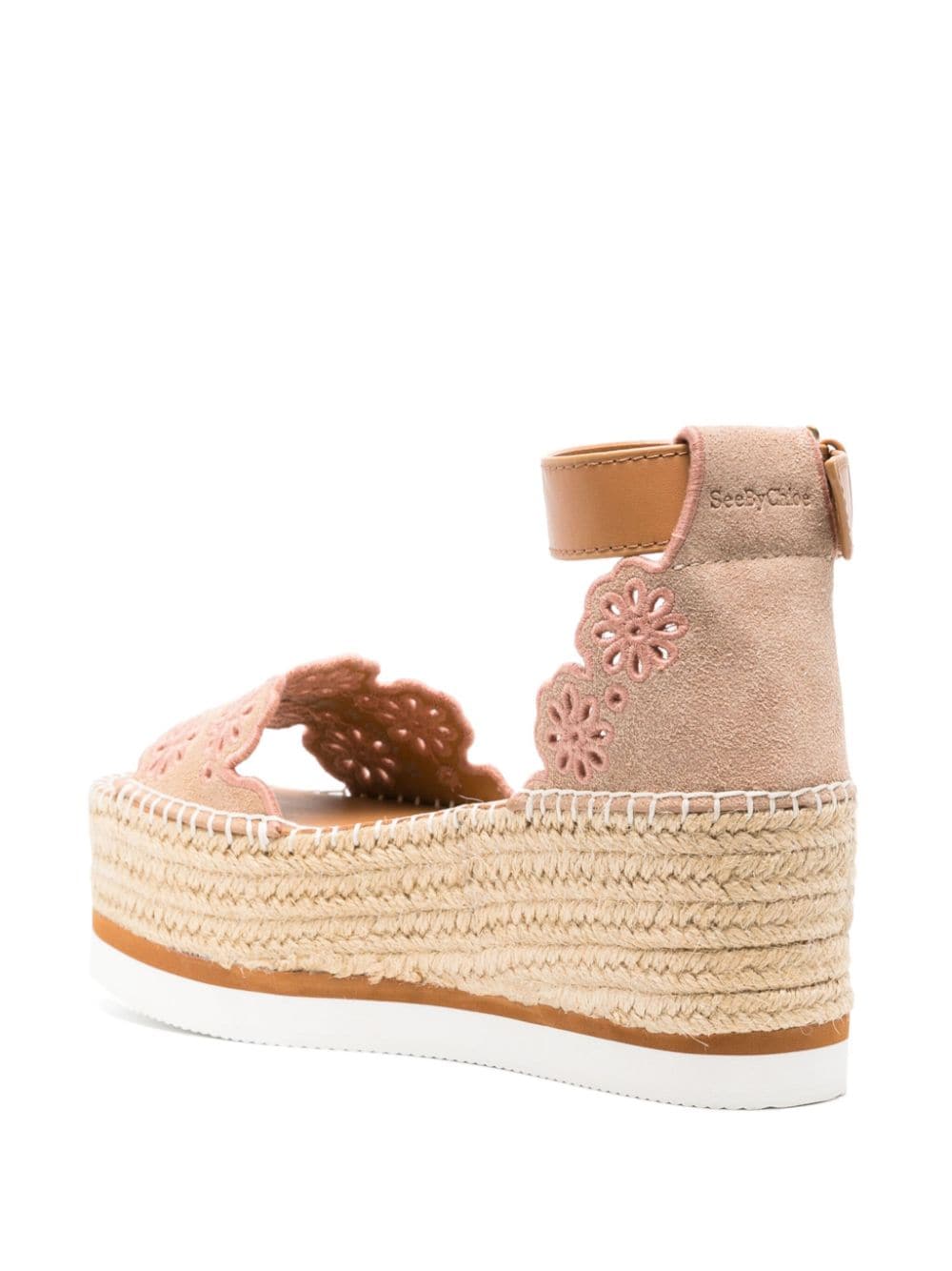 Shop See By Chloé Glyn 50mm Suede Espadrilles In Neutrals