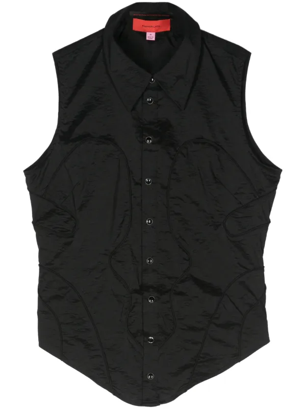 Eckhaus Latta seam-detail Top | Black | FARFETCH