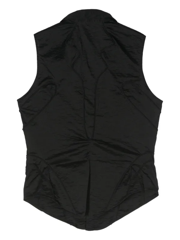 Eckhaus Latta seam-detail Top | Black | FARFETCH