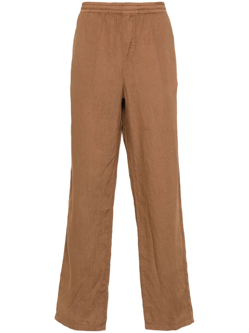 ASPESI linen straight trousers - Marrone