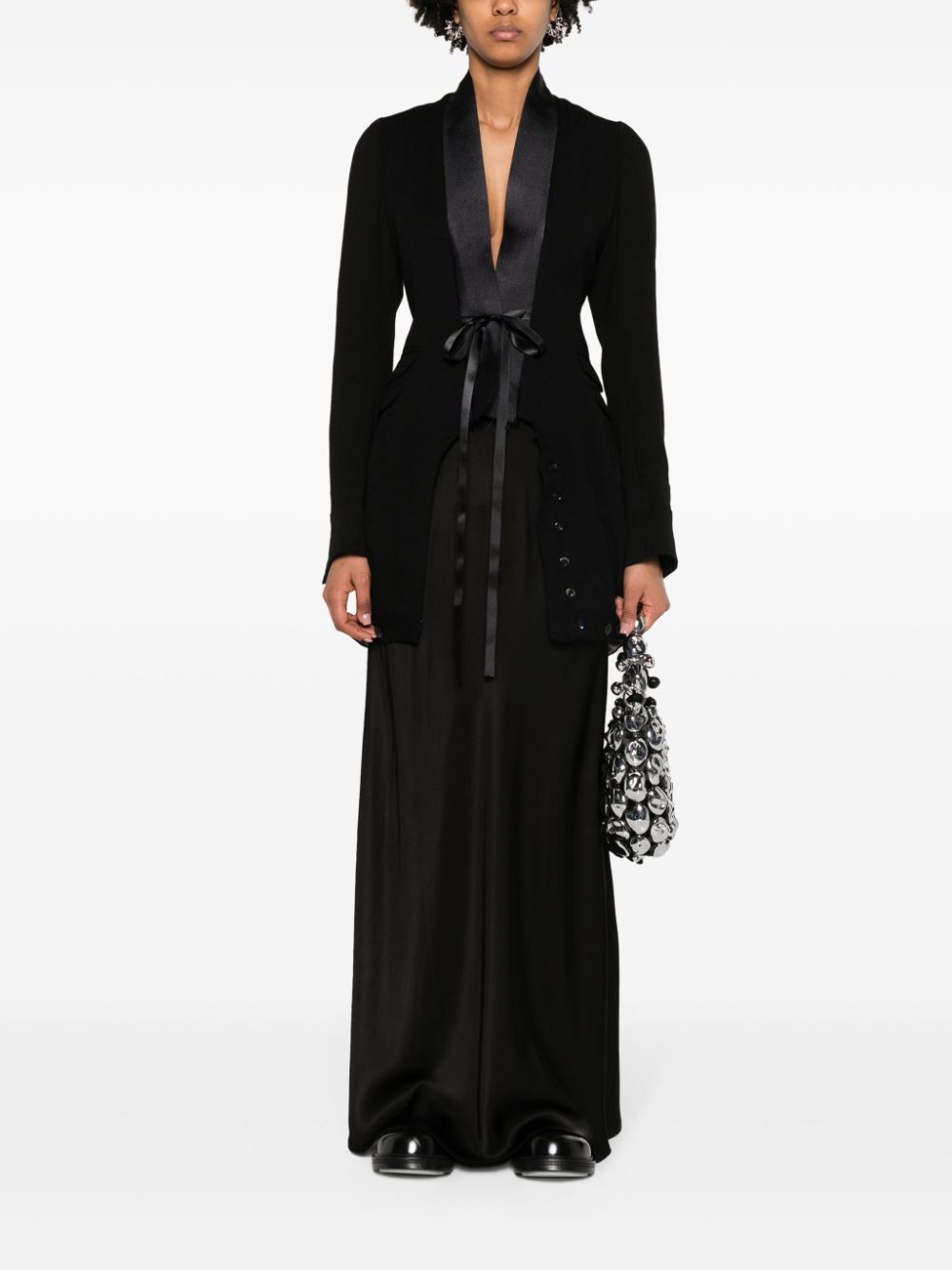 Shop Marc Le Bihan Shawl-lapels Deconstructed Blazer In Black