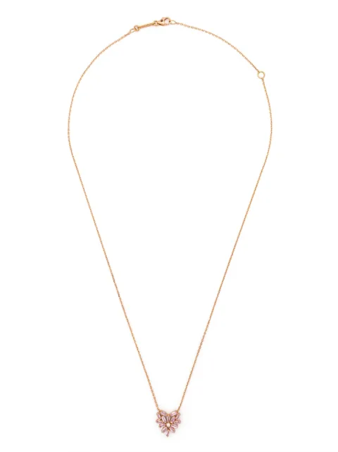 Suzanne Kalan 18kt rose gold diamond and ruby necklace