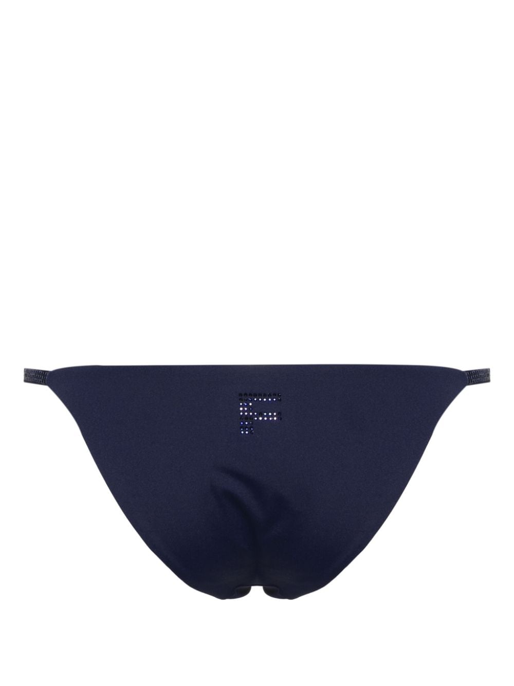 Shop Fisico Crystal-embellished Bikini Bottom In Blue