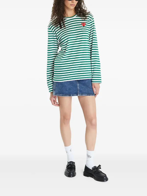 Comme Des Garçons Play ロゴ Tシャツ | グリーン | FARFETCH JP