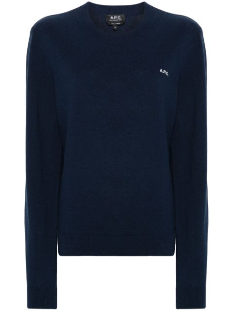 A.P.C. logo-embroidered jumper