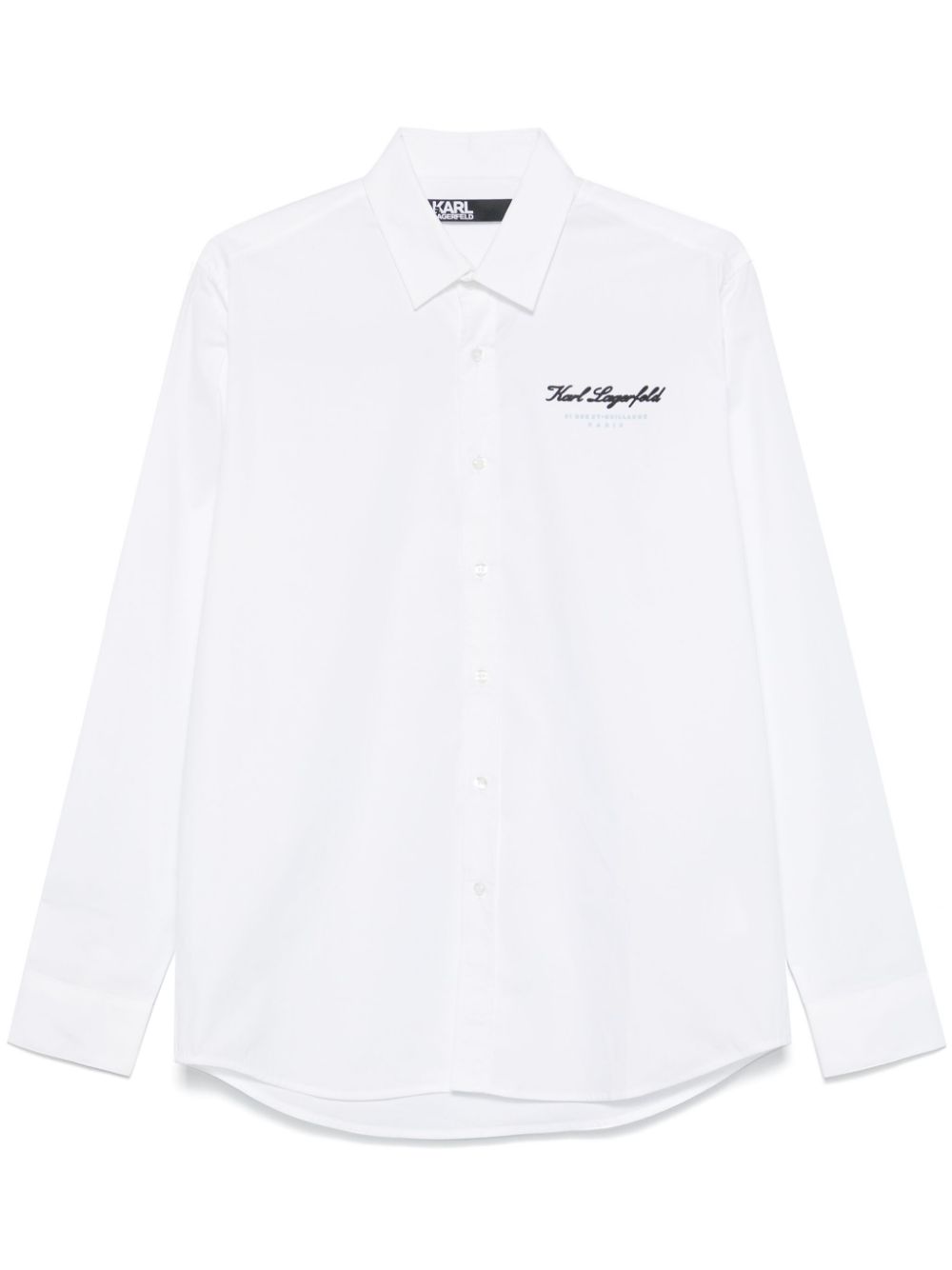 Karl Lagerfeld logo-raised shirt - White