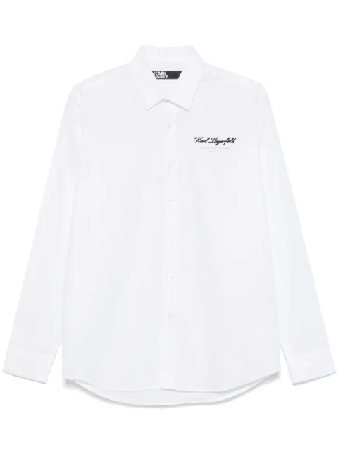 Karl Lagerfeld logo-raised shirt