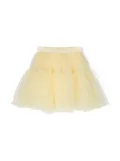 Monnalisa tiered tulle miniskirt - Yellow