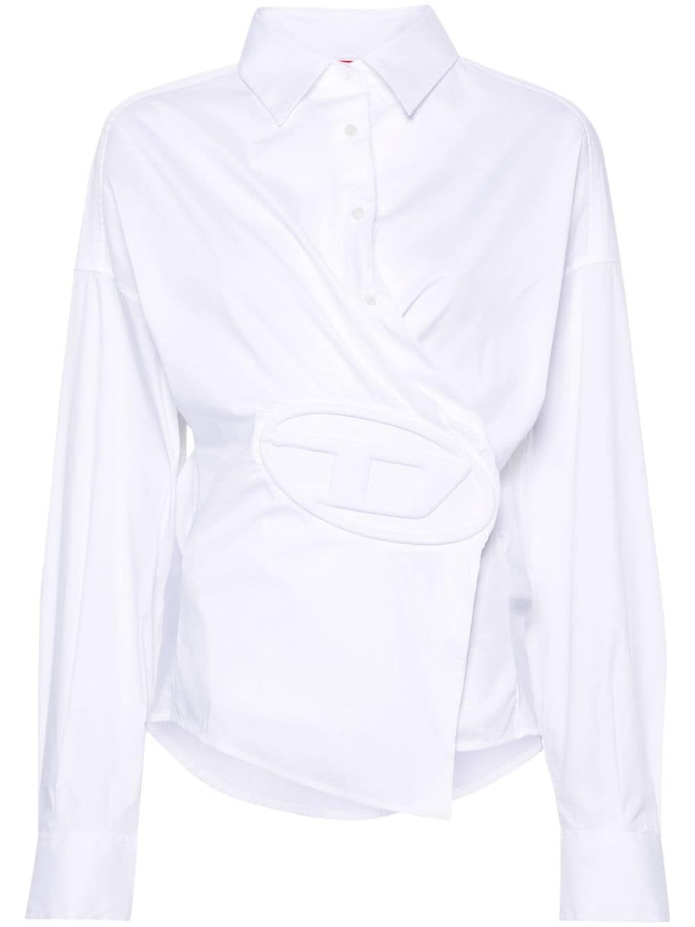 Shop Diesel Oval D-appliqué Shirt In White