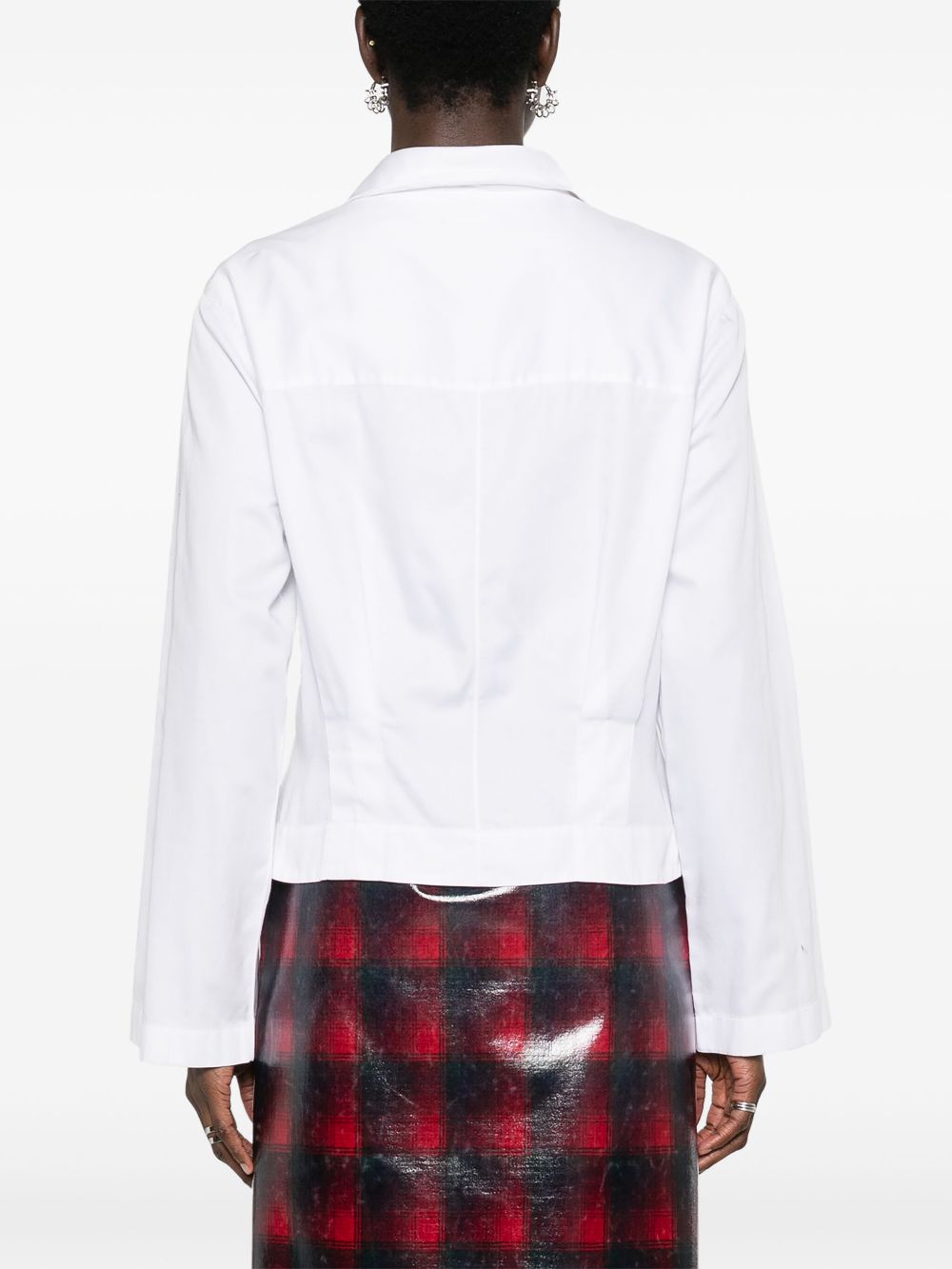 CHANEL 2000s pleated poplin shirt Women