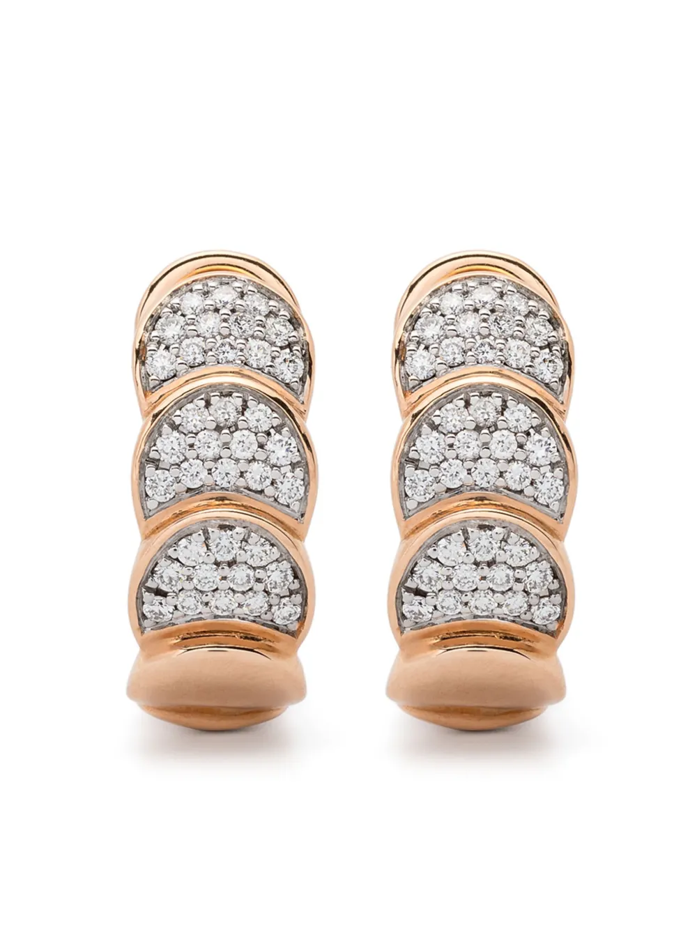 Tirisi Orecchini in oro rosa 18kt con diamanti | rosa | Image 1