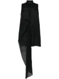 Marc Le Bihan asymmetric striped shirt - Black
