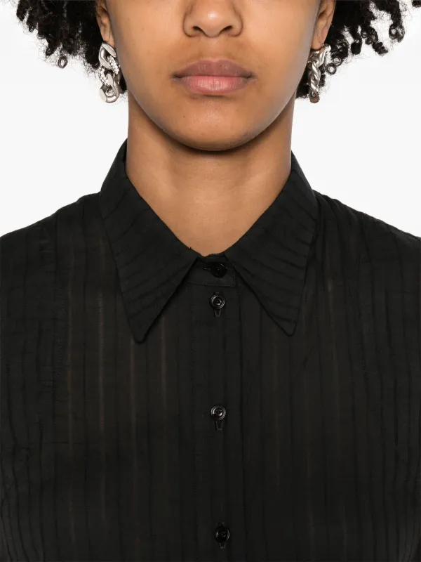 Marc Le Bihan ストライプ シャツ | ブラック | FARFETCH JP