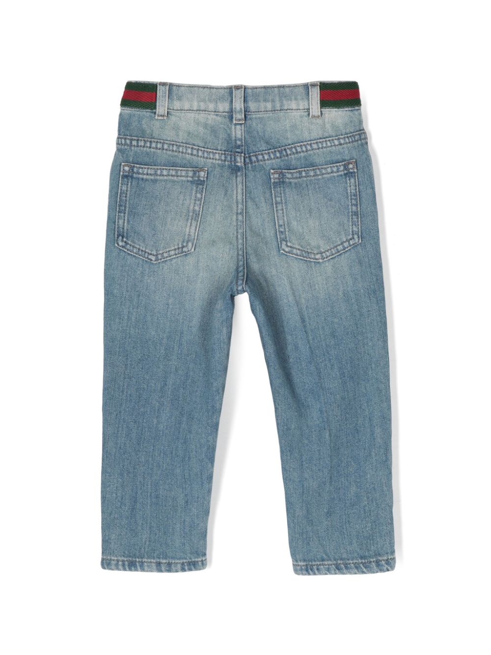 Gucci Kids Jeans met toelopende pijpen Blauw