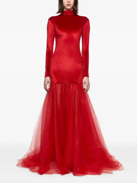 Atu Body Couture vestido de fiesta de terciopelo con detalle de tul