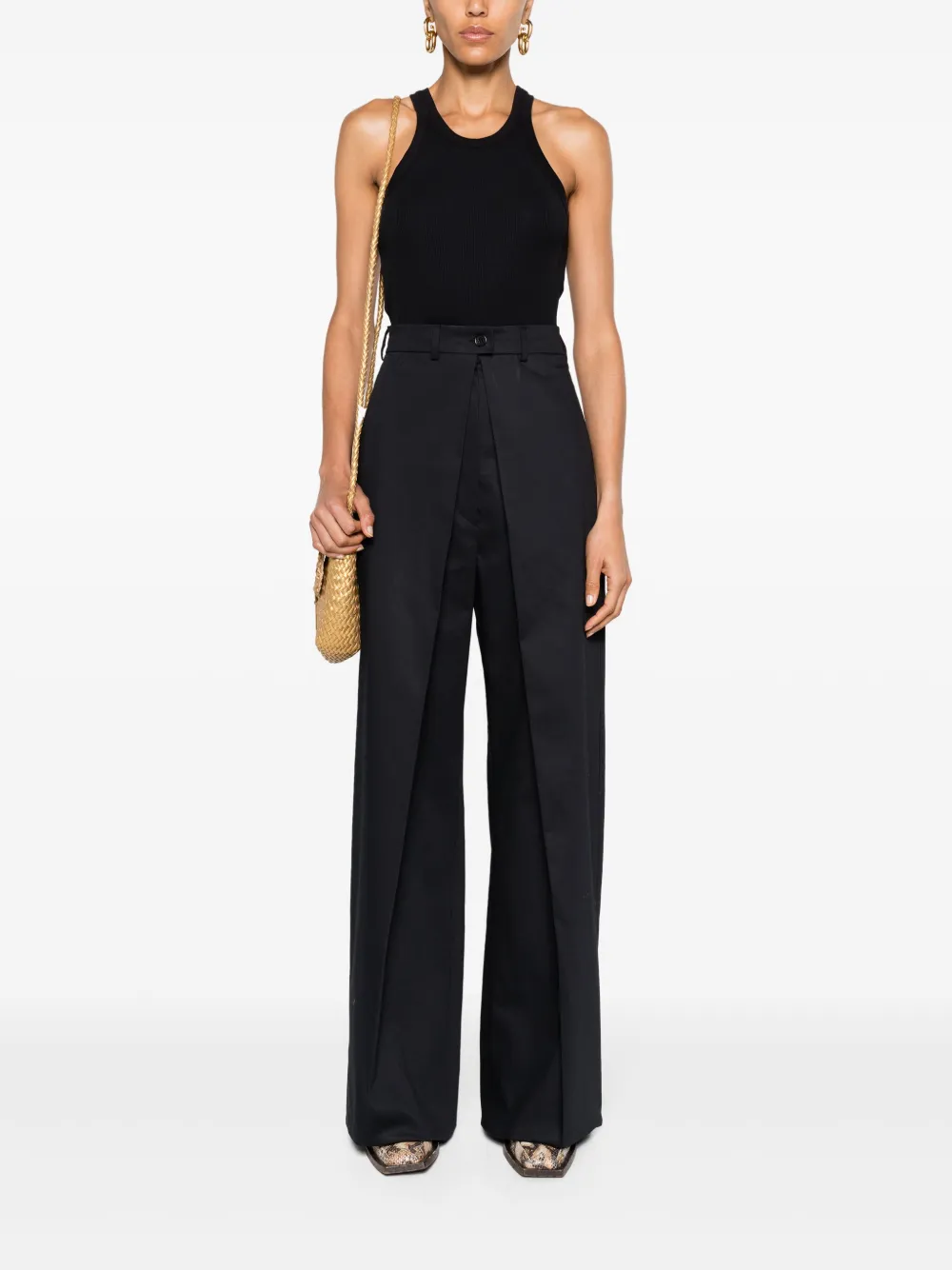 Sportmax Nastie geribbelde tanktop - Zwart