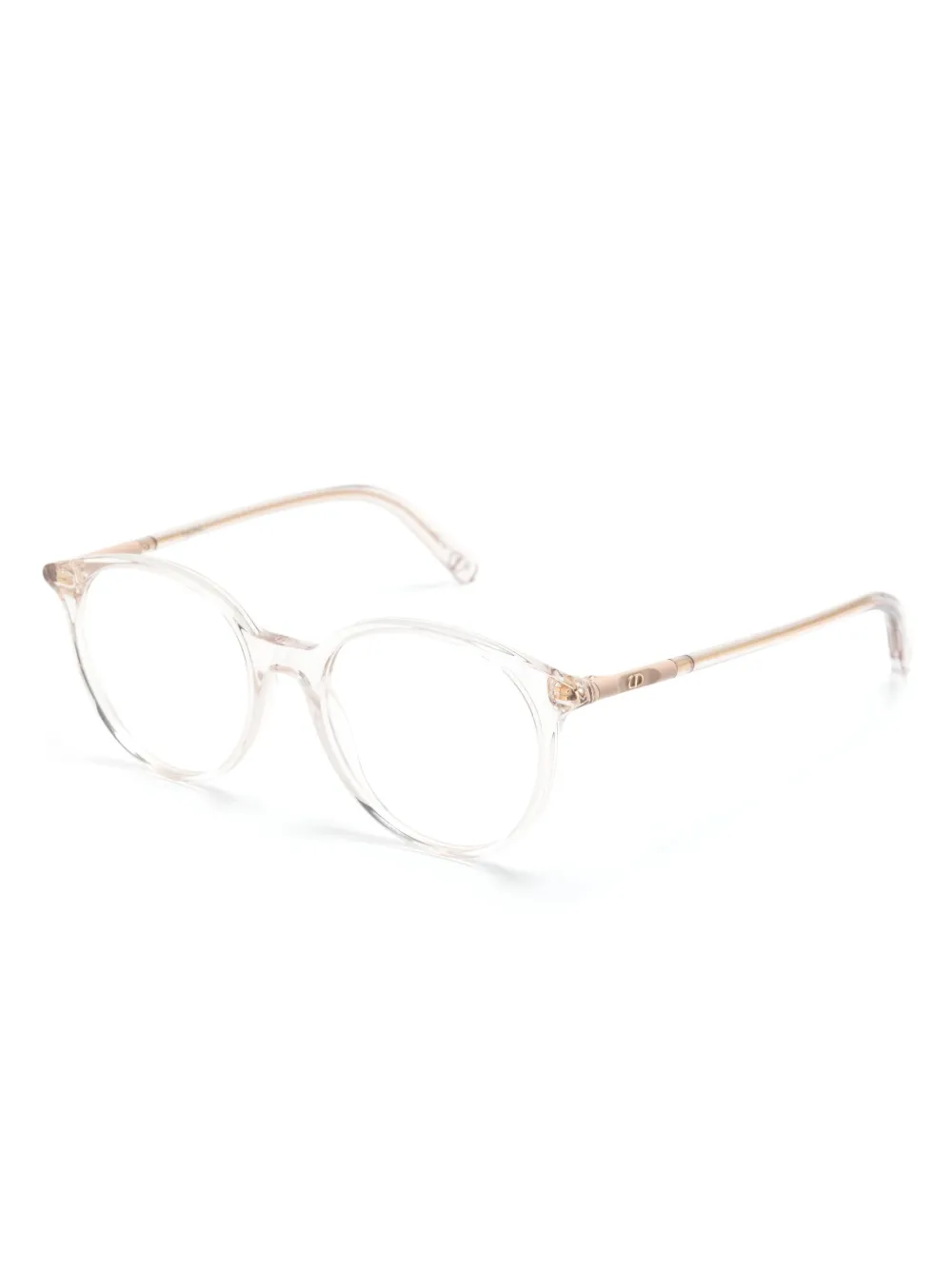 Dior Eyewear Bril met doorzichtig rond montuur - Beige