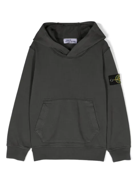 Stone Island Junior Compass-badge cotton sweatshirt  