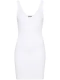 MOSCHINO JEANS scoop-neck ribbed-knit minidress - White