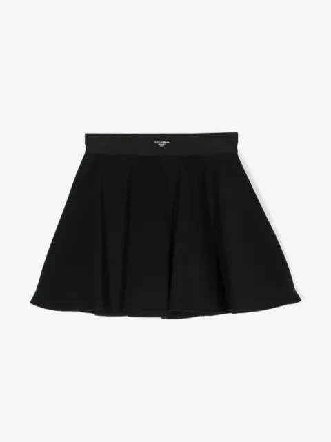Dolce & Gabbana Kids falda mini con aplique del logo