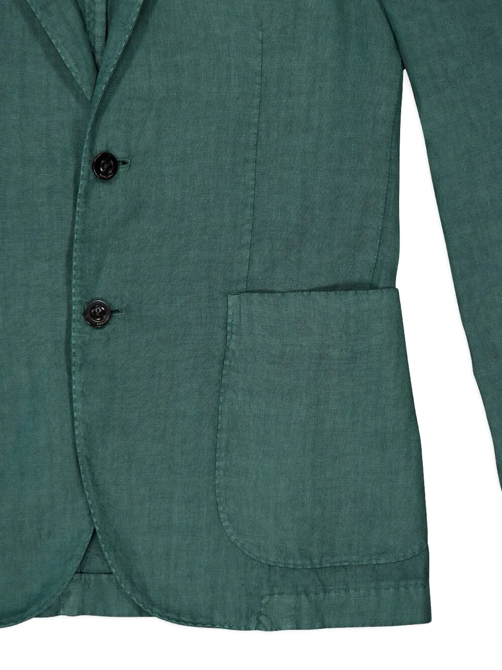 Boglioli notched-lapel linen blazer Groen