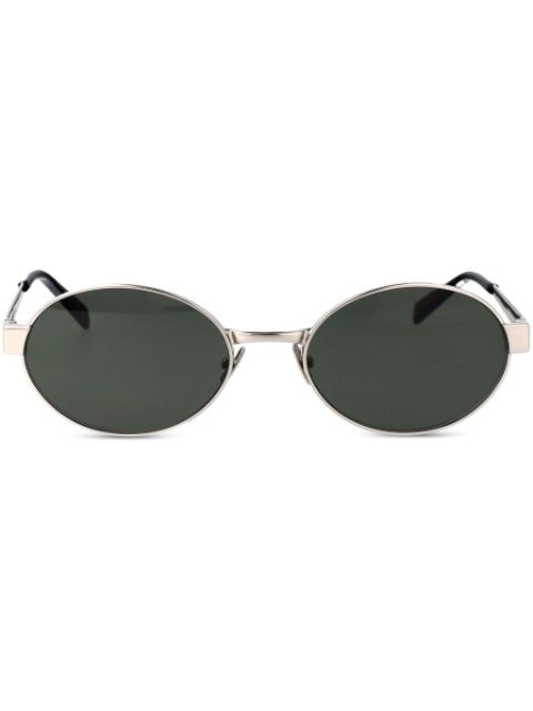 Saint Laurent Eyewear logo-engraved oval-frame sunglasses