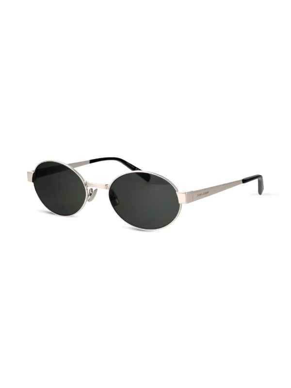 Saint Laurent Eyewear logo-engraved oval-frame Sunglasses