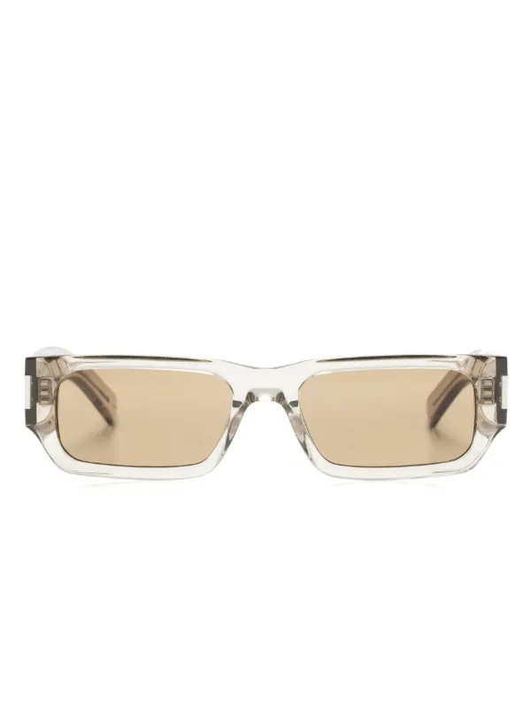 Saint Laurent Naked Wire スクエアサングラス　sl660 Saint Laurent SL 660 Acetate Frame - Black at Amazon Women's