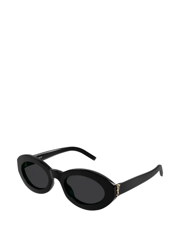Saint Laurent Eyewear oval-frame Sunglasses | Black | FARFETCH RO