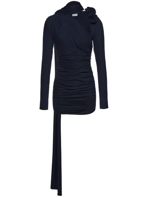 Magda Butrym floral-appliqué draped mini dress