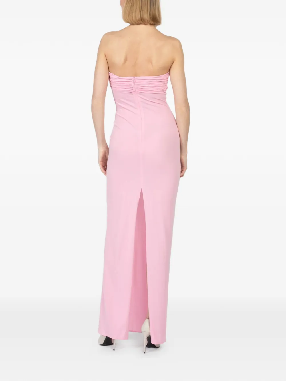 Rosettes Ruched Maxi Dress