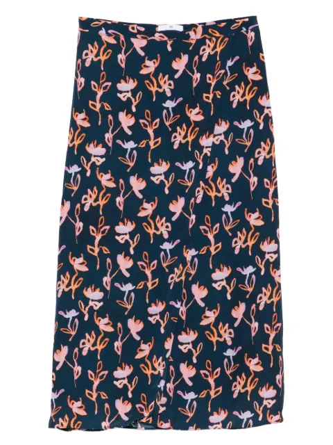 Paul Smith falda midi con estampado floral