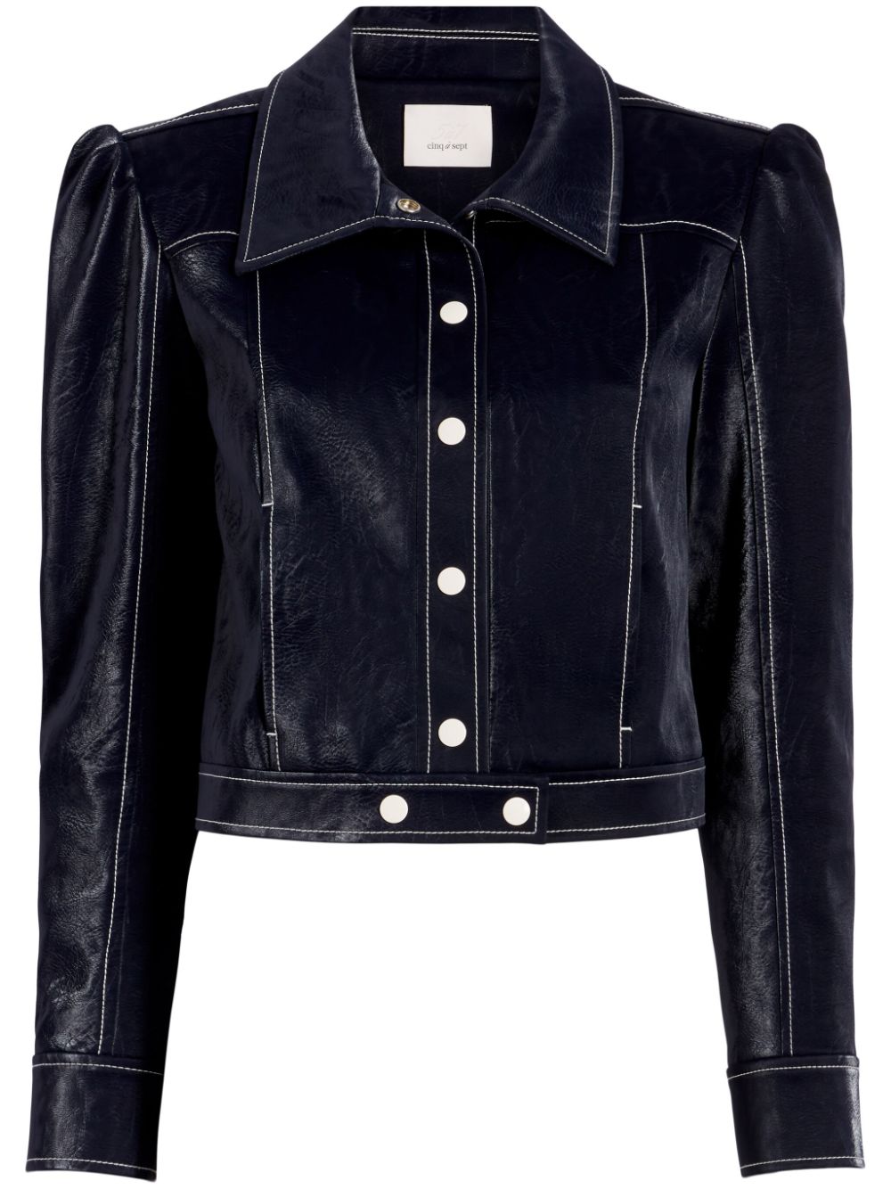 Cinq A Sept Ciara faux-leather jacket Blauw