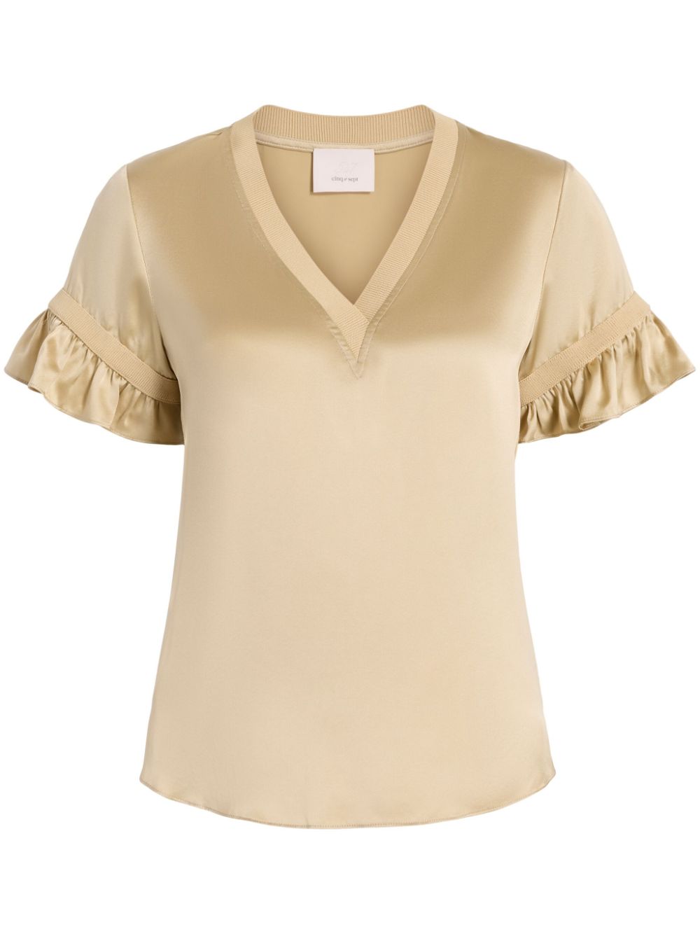 Cinq A Sept Linnea zijden top Beige