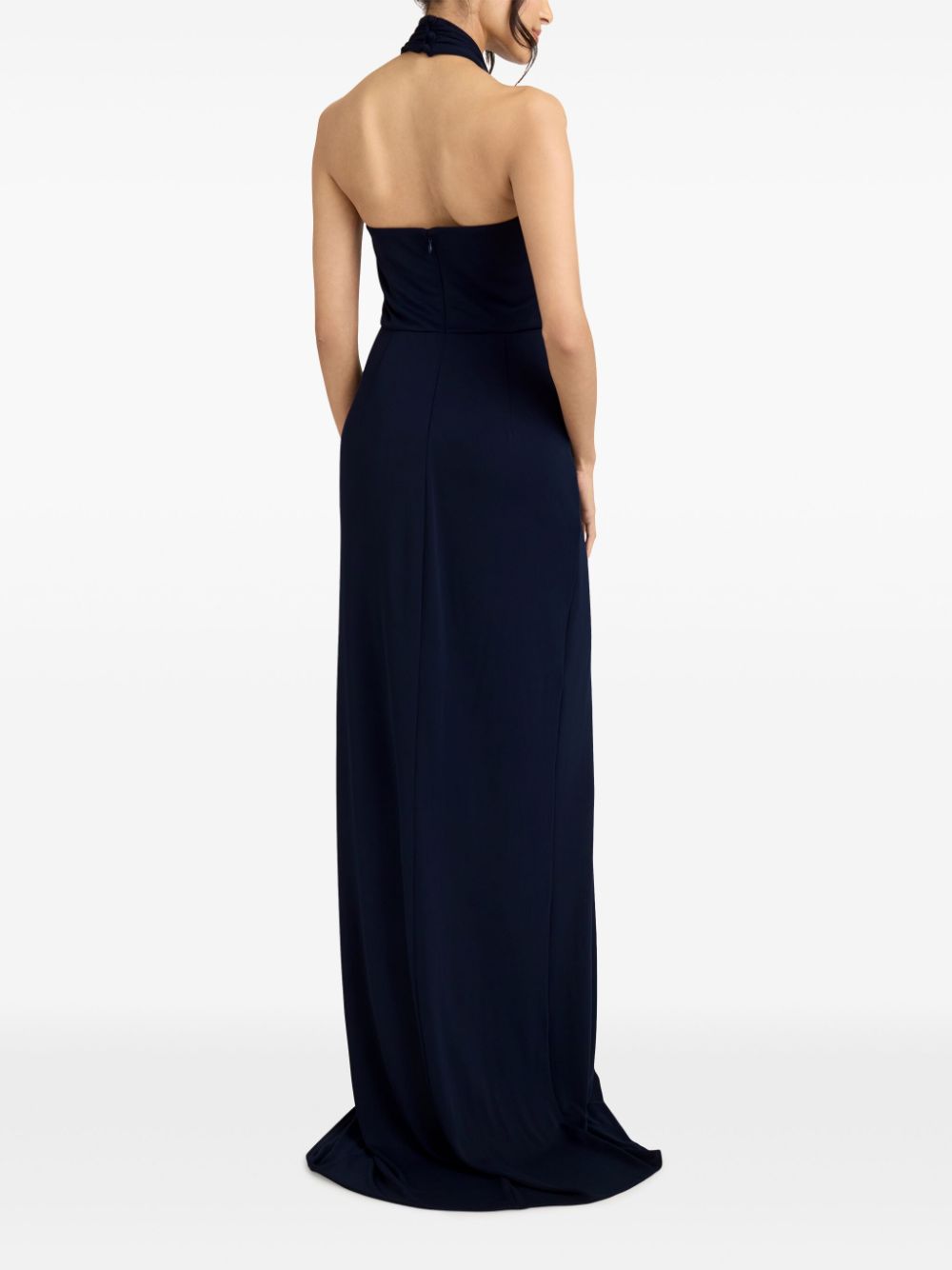 Shop Cinq À Sept Kaily Draped Jersey Gown In Blue