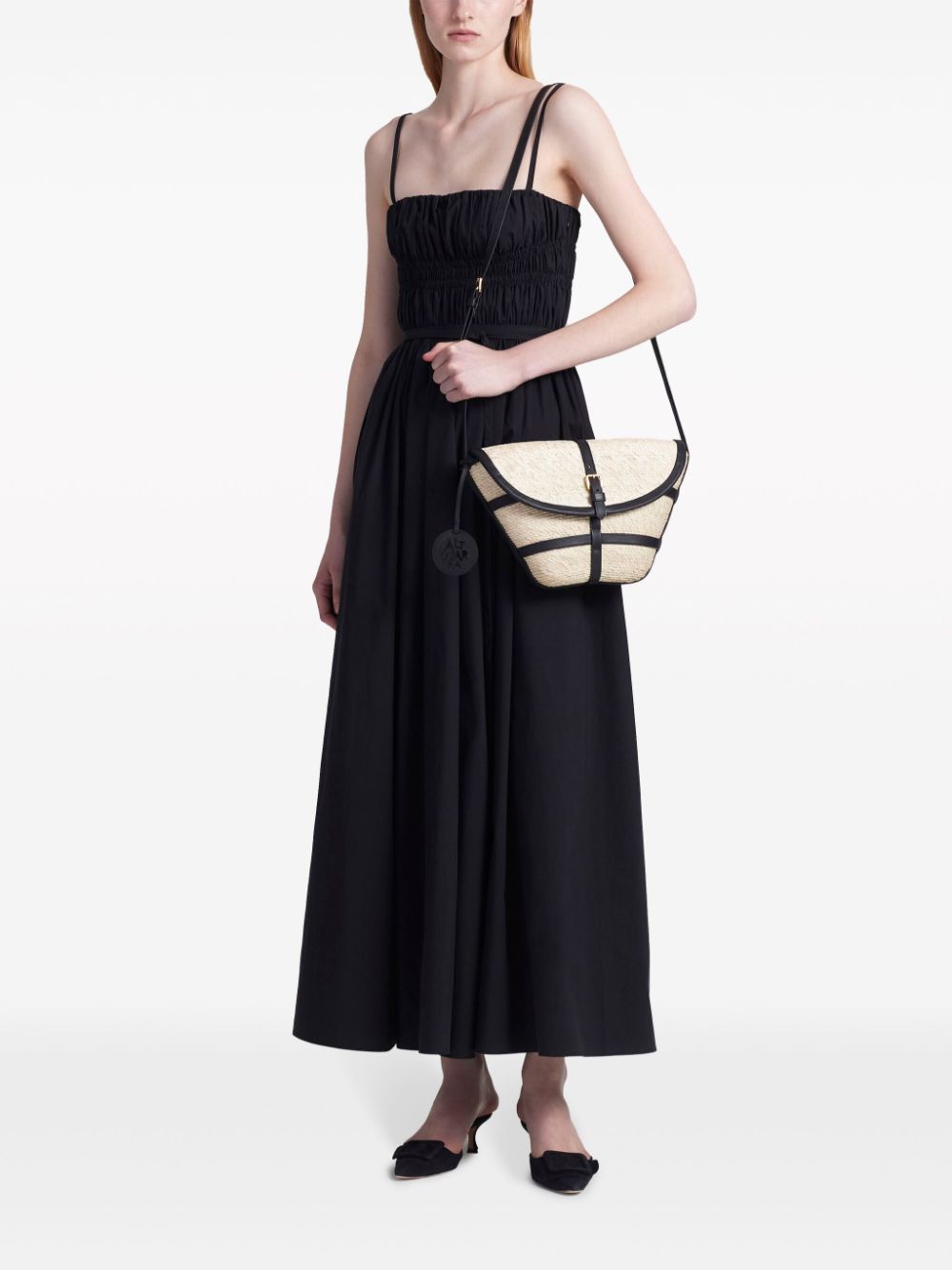Shop Altuzarra Andrea Ruched A-line Dress In Black