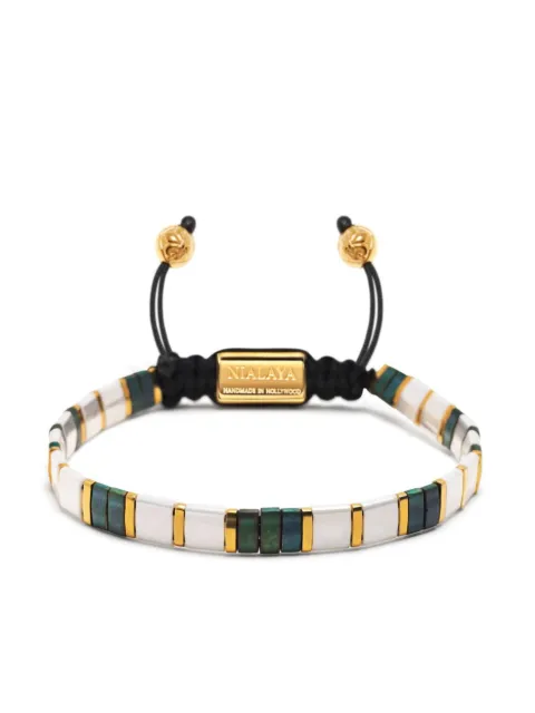 Nialaya Jewelry Perlenarmband mit Logo-Gravur