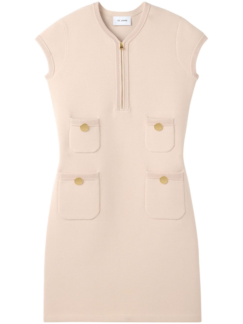 St. John Mini-jurk met V-hals Beige