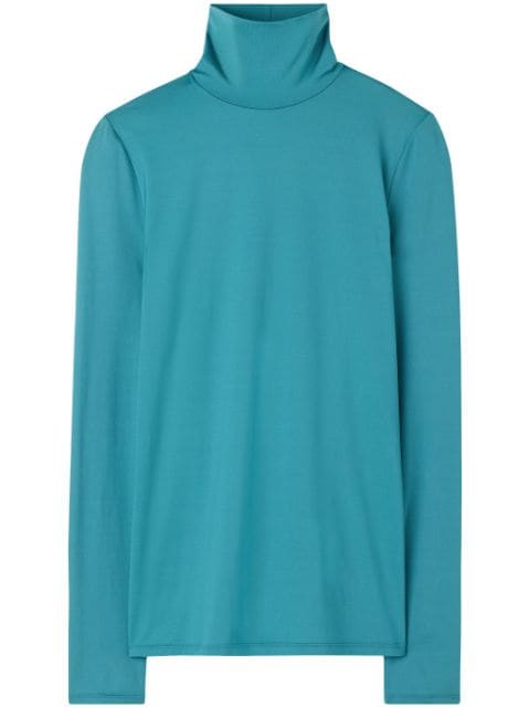 St. John Nuda high-neck jersey top