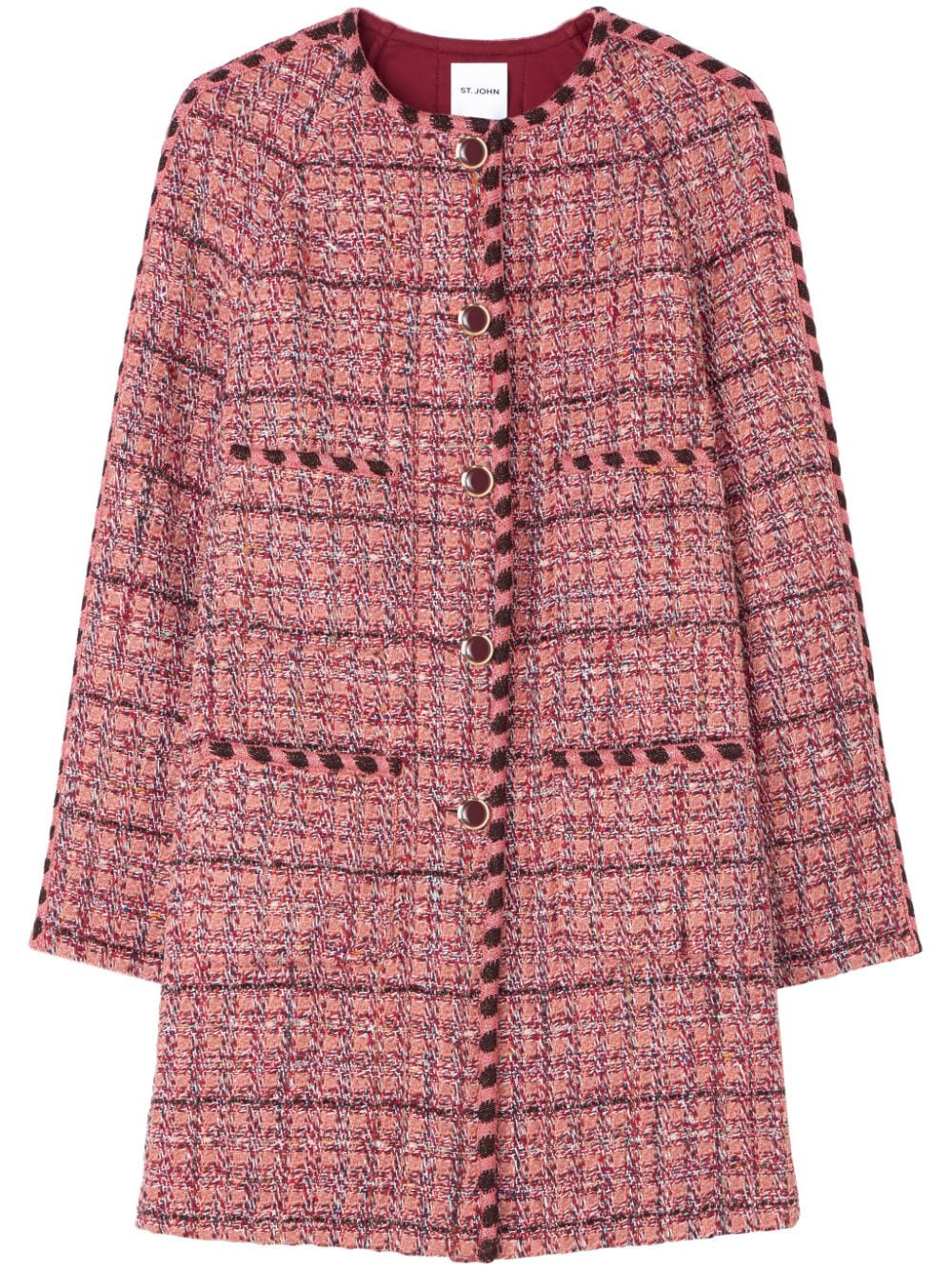 Image 1 of St. John lurex-trim tweed jacket