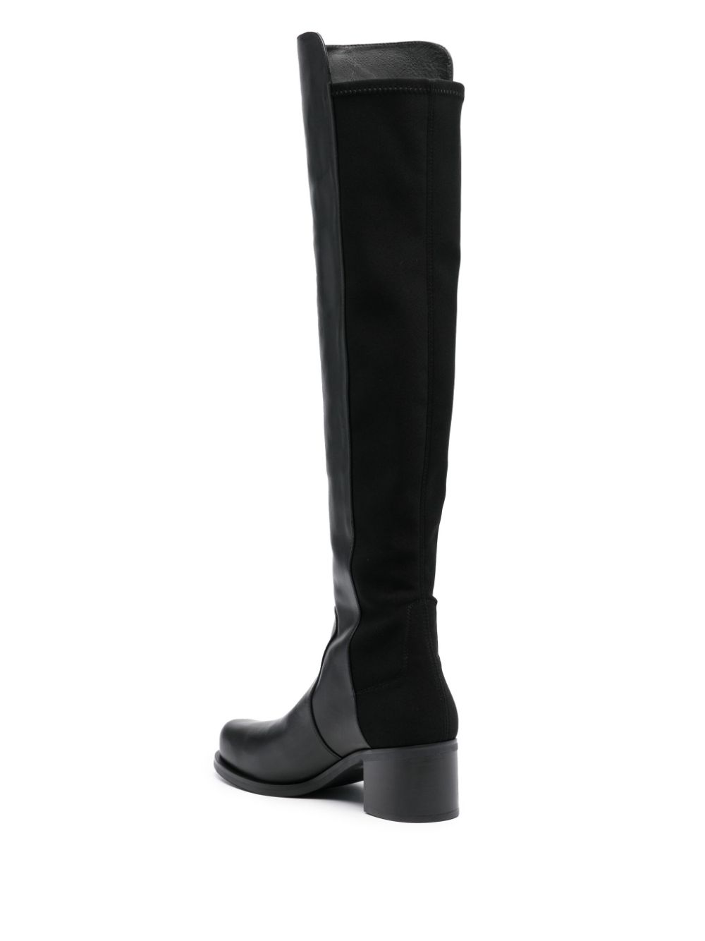 Shop Stuart Weitzman Reserve Bold Leather Boots In Black