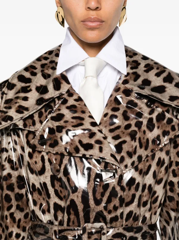 【VIP価格】DOLCE & GABBANA Pink Leopard Trench Dolce & Gabbana leopard-print Belted Trench Coat | Neutrals